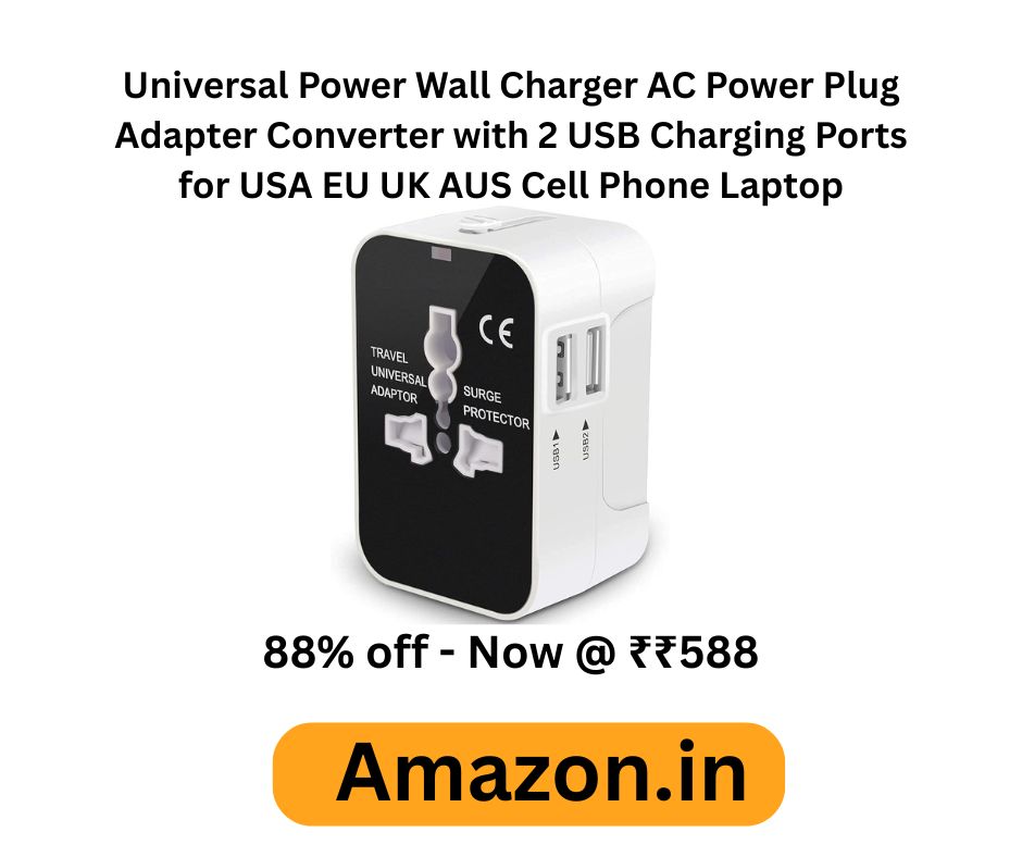 2 USB Ports Universal Travel Adapter